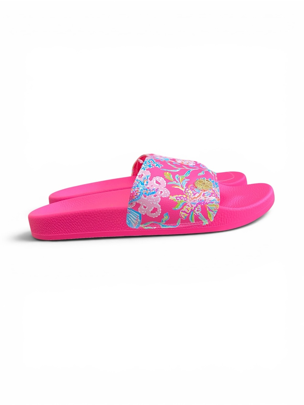 Lilly Pulitzer Cabana slide pink isle shell me something good 10M - Picture 4 of 6